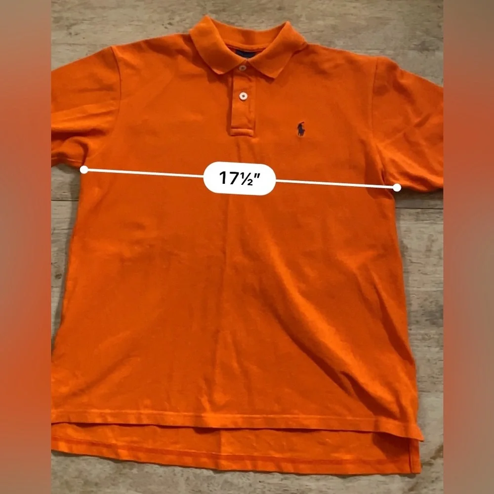 Polo Ralph Lauren Big Boys’ Sz M Orange Iconic Mesh Polo Shirt‎